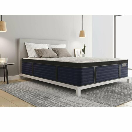 KD MOBILIARIO 14.5 in. Hughes Cool Latex Hybrid Euro-Top Mattresses - Medium KD2951809